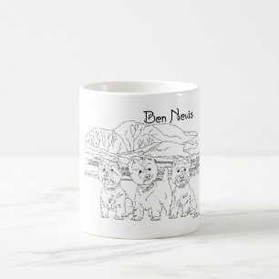 Ben Nevis Schottland mit Westies Kaffeetasse