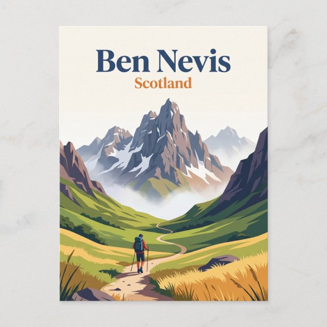 Ben Nevis Schottland Postkarte (Vorderseite)