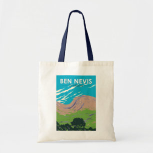 Ben Nevis Schottland Reise Kunst Vintage Tragetasche