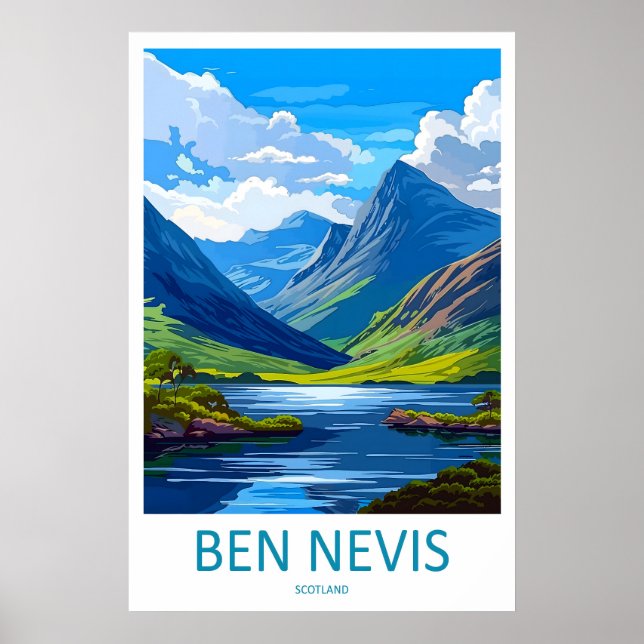 Ben Nevis Schottland Reiseplakat 1 Poster (Vorne)