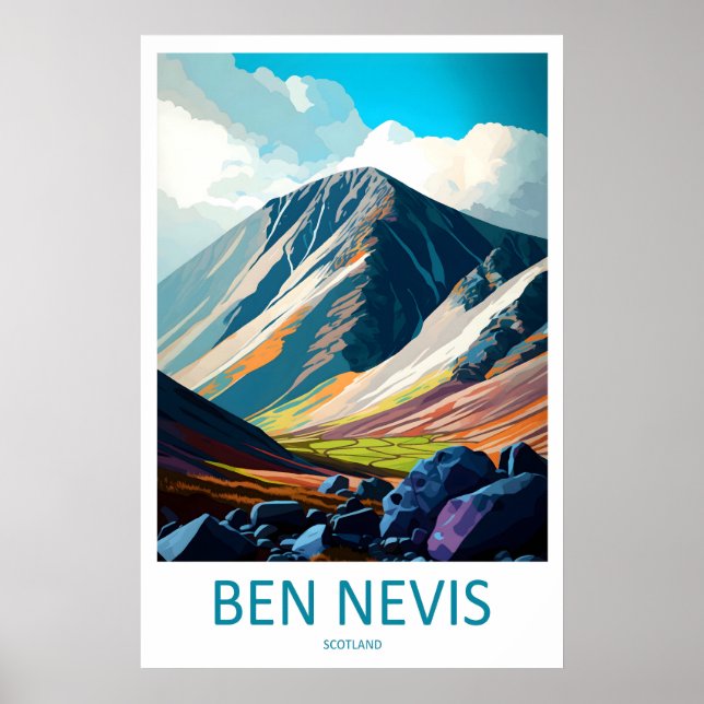 Ben Nevis Schottland Reiseplakat 2 Poster (Vorne)