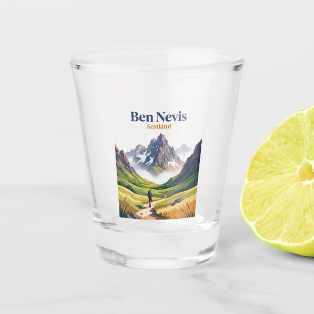 Ben Nevis Schottland Schnapsglas (Vorderseite)