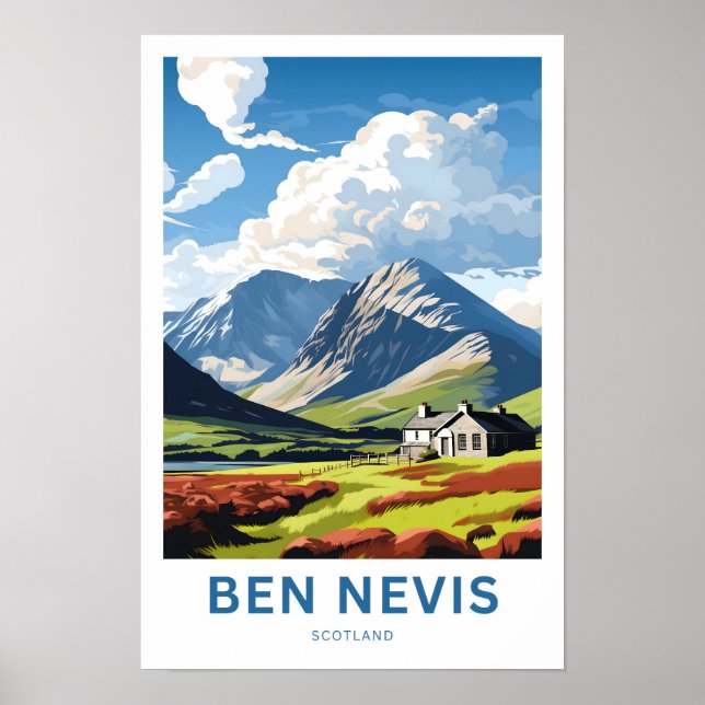 Ben Nevis Scotland Travel Print Poster (Vorne)
