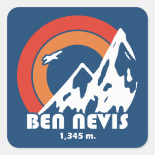 Ben Nevis Sun Eagle Quadratischer Aufkleber