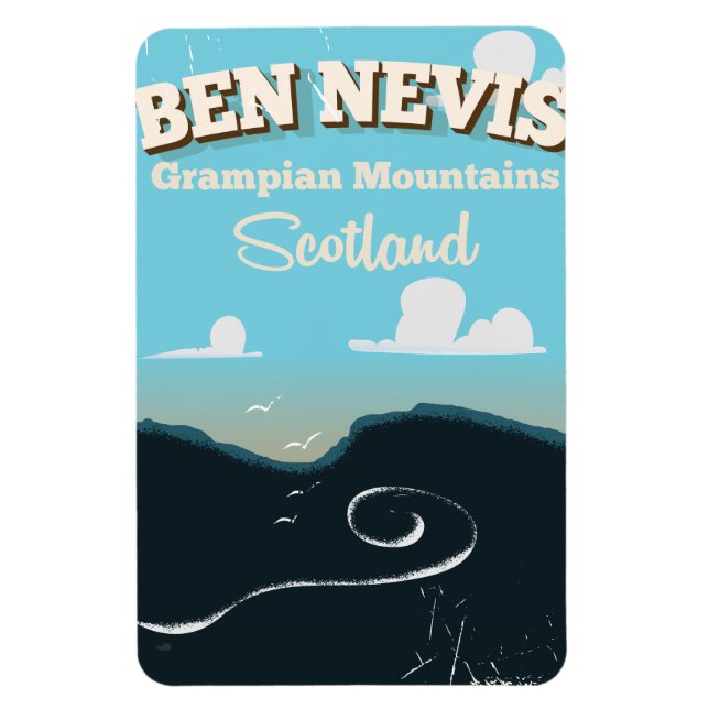 Ben Nevis Vintage Reiseplakat Magnet (Vertikal)