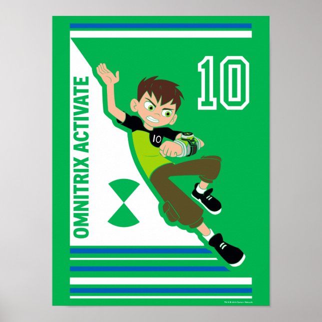 Ben Tennyson Athletic Graphic Poster (Vorne)