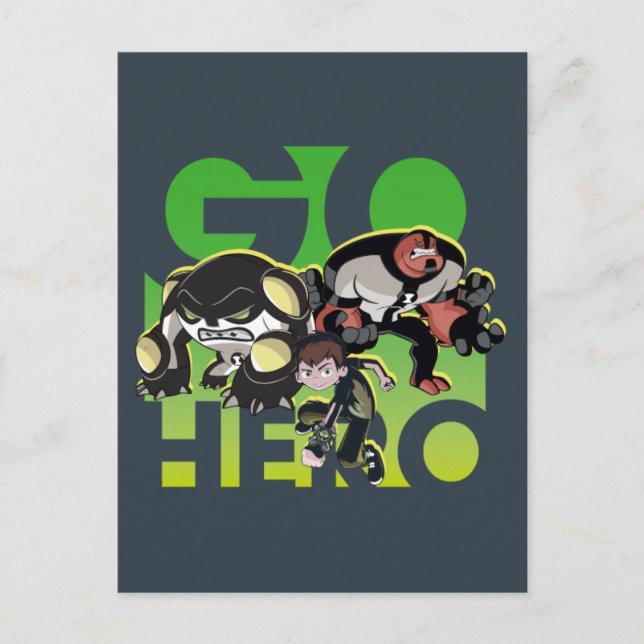 Ben Tennyson, Cannonbolzen und vier Waffen - Go He Einladungspostkarte (Vorderseite)