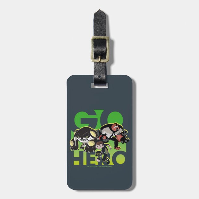 Ben Tennyson, Cannonbolzen und vier Waffen - Go He Gepäckanhänger (Vorderseite vertikal)