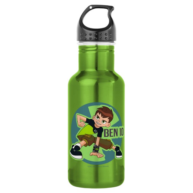 Ben Tennyson Omnitrix Graphic Edelstahlflasche (Vorderseite)