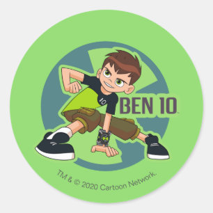 Ben Tennyson Omnitrix Graphic Runder Aufkleber