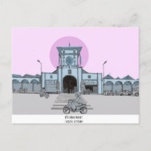 Ben Thanh Market Saigon Vietnam Illustration