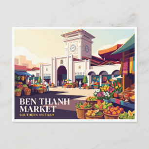 Ben Thanh Markt Ho Chi Minh Stadt Vietnam Postkarte