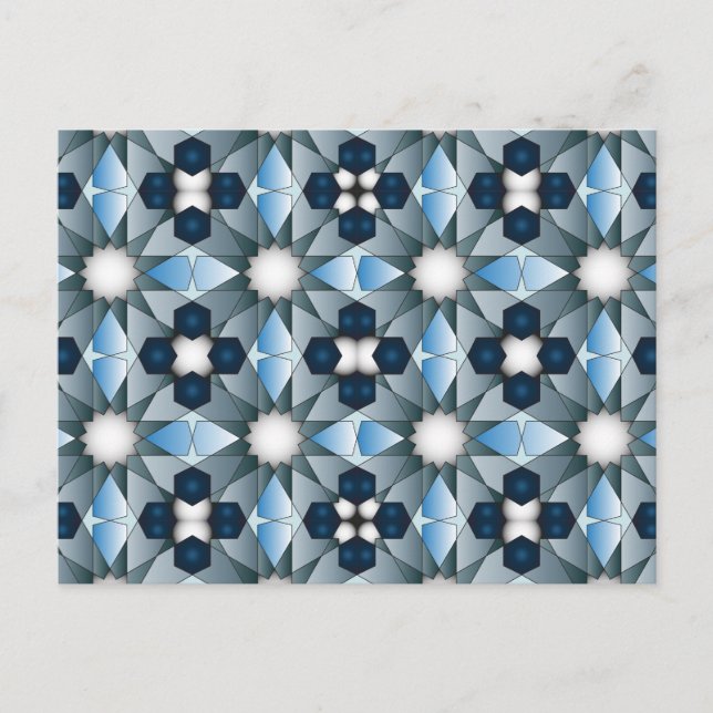 Ben Yusuf Madrasa Geometric Pattern 004 Postkarte (Vorderseite)