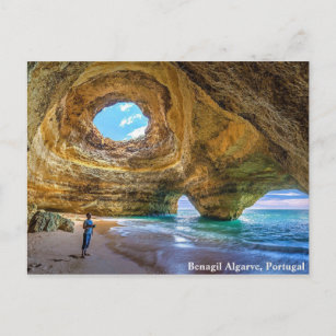 Benagil Algarve, Portugal Postkarte