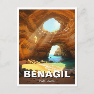 Benagil Caves Algarve Portugal Postcard Postkarte
