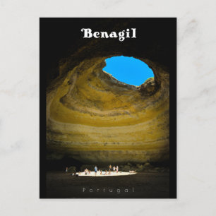 Benagil-Höhle - Reise Kunst Algarve Postkarte