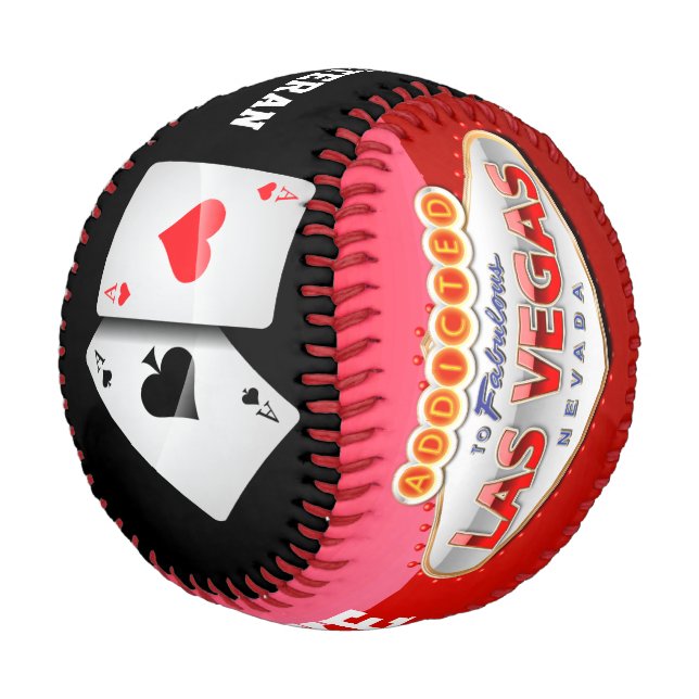 Benannt auf Las Vegas, Nevada Funny Sign Baseball (Schrägansicht)