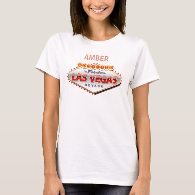 Benannt auf Las Vegas, Nevada Funny Sign T-Shirt (Vorderseite)