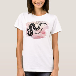 Benannt ich Bite Massasauga Schlange auf Pink T-Shirt