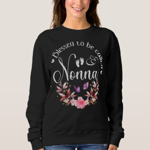 Benannt nach Nonna Women Blume Decke Gran Sweatshirt