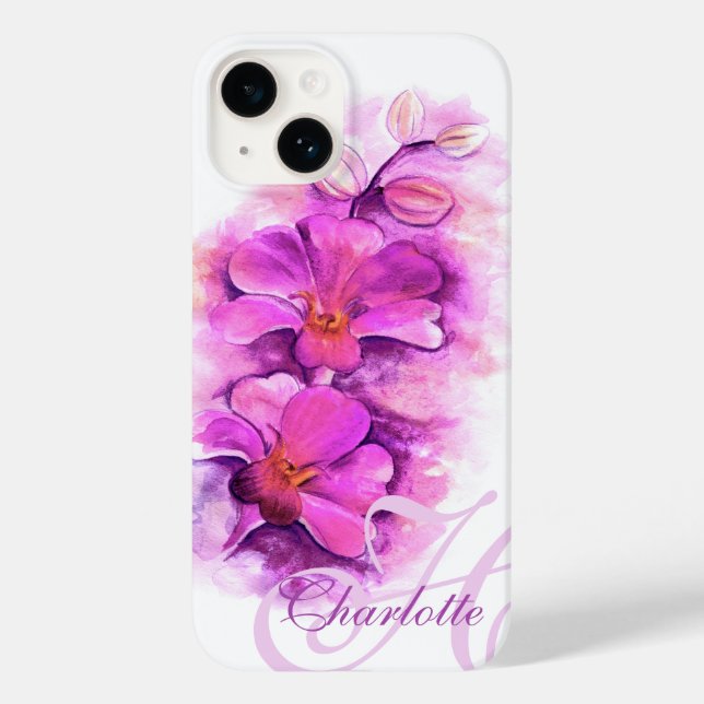 Benannt Radiant Orchid Kunst Blumenrosa Case-Mate iPhone Hülle (Rückseite)