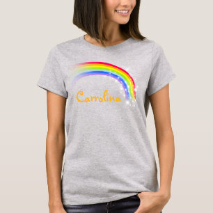 Benannt Regenbogen Sonnengelb T - Shirt