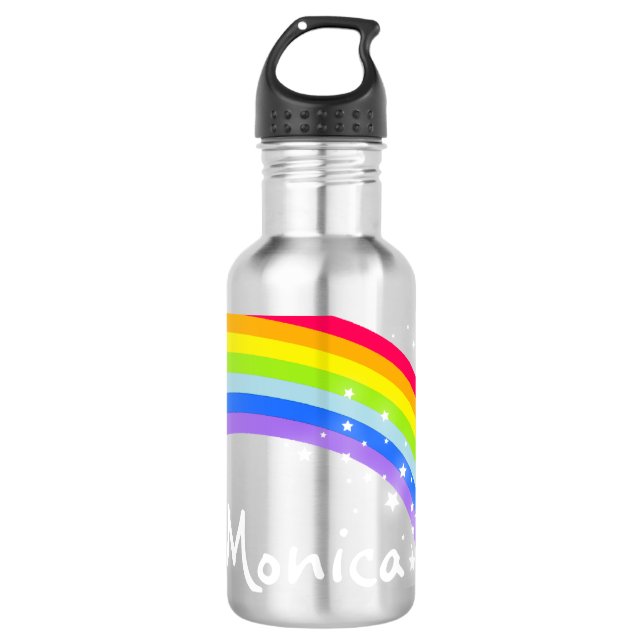 Benannt Regenbogenfarben Kinder Getränke Flasche Trinkflasche (Vorderseite)
