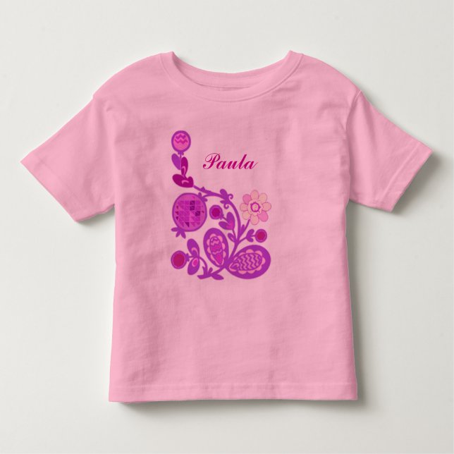 Benannte Blume Deko Kleinkind T-shirt (Vorderseite)