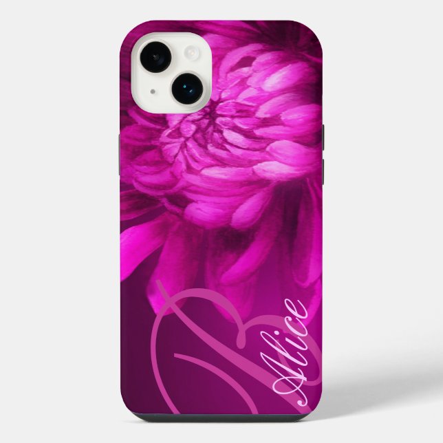 Benannte Chrysantheme mauve iPhone Hülle (Rückseite)