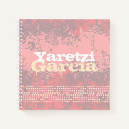 Benannte Korallenpinkmädchen abstrakt Notizbuch