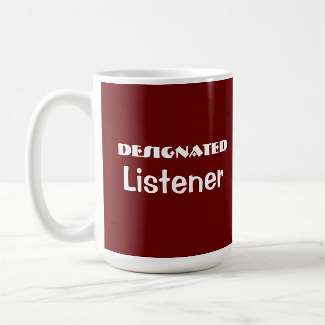Benannte Listener Funny Red Tasse (Links)
