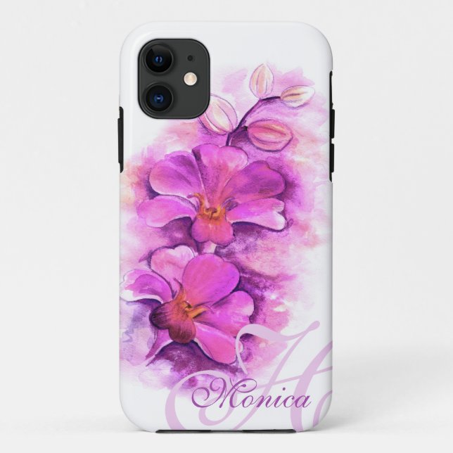 Benannte Radiant Orchid Art Blumenkoffer Case-Mate iPhone Hülle (Rückseite)