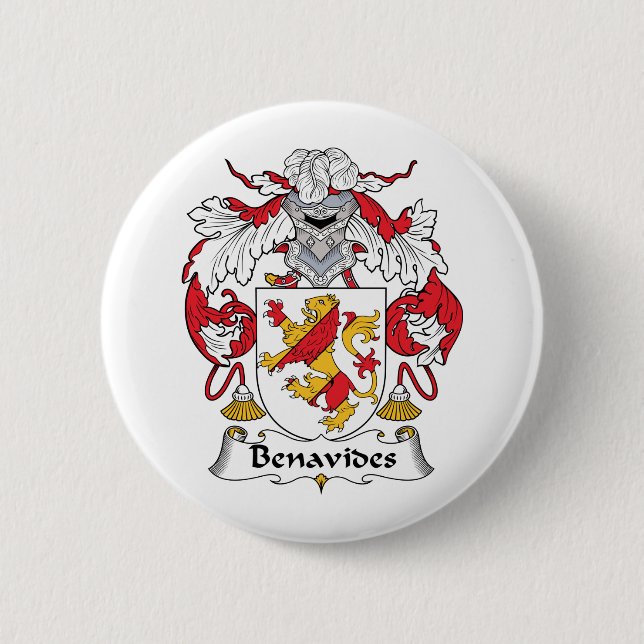 Benavides-Familienwappen Button (Vorderseite)