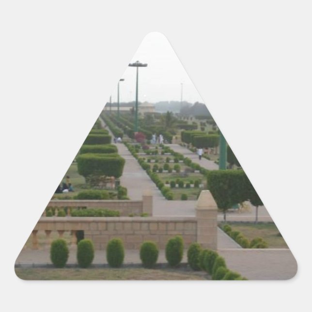 Benazir Park Landschaftliche Landschaft Principe Dreieckiger Aufkleber (Vorderseite)