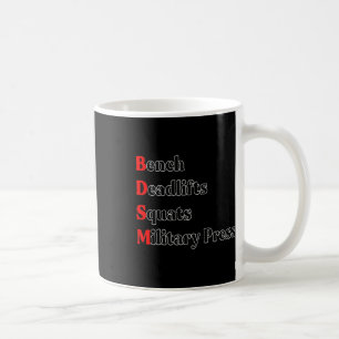Bench Deadlift Squat Militär Press Bodybuilding G Kaffeetasse
