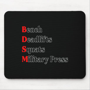 Bench Deadlift Squat Militär Press Bodybuilding G Mousepad