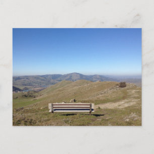 Bench in the Sky Mountain View Postcard Postkarte