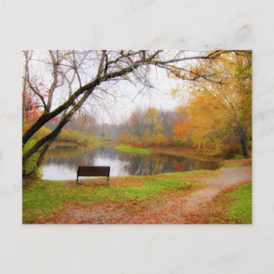 Bench Scene - Ashuelot River Park Postkarte