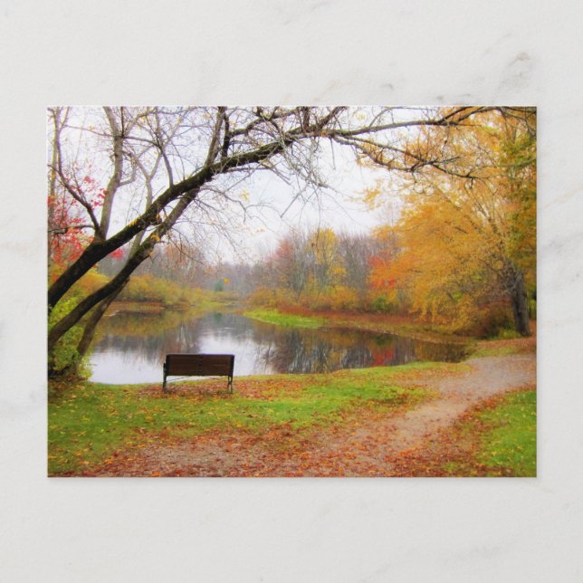 Bench Scene - Ashuelot River Park Postkarte (Vorderseite)