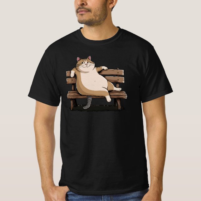 Bench Sitter Cat T-Shirt (Vorderseite)