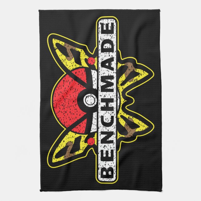 Benchmade Knies Yellow Anime Butterfly  Geschirrtuch (Vertikal)