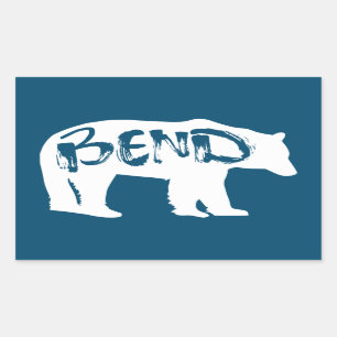 Bend Bear Rechteckiger Aufkleber