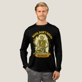 Bend, Don't Break (Knochen) Halloween Skeleton Yog Tri-Blend Shirt