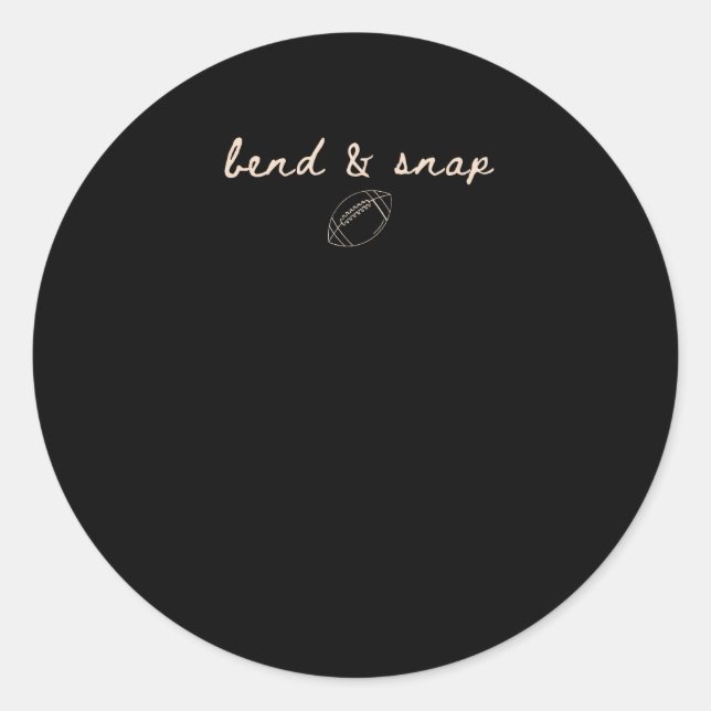 Bend Football Dies ist der Erntedank zum Saisonspi Runder Aufkleber (Vorderseite)