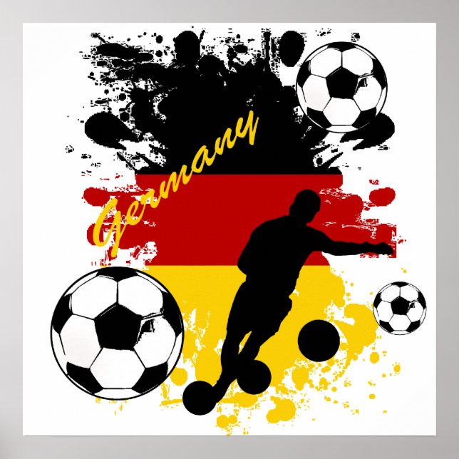 Bend it Germany Fußball Bälle spritzen Getriebe Poster (Vorne)