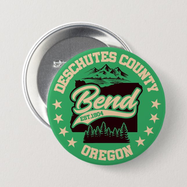 Bend, Oregon Button (Vorne & Hinten)