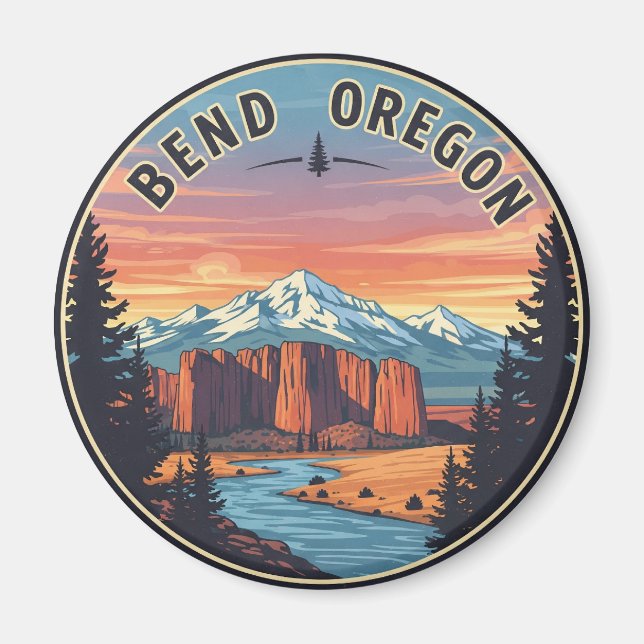 Bend Oregon Küste Reise Postkarte Magnet (Vorne)