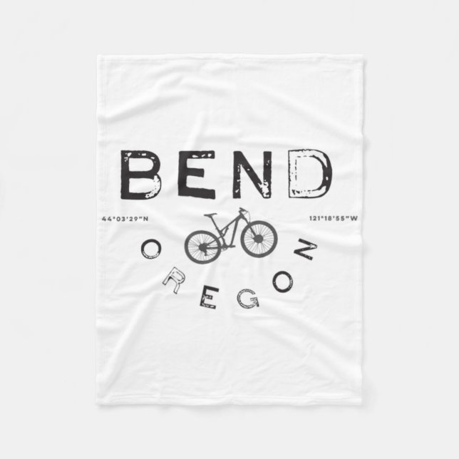 Bend Oregon Mountainbiken Fleecedecke (Vorderseite)