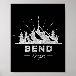 Bend Oregon Or T-Shirt Vintage Wandern Retro-T-Shi Poster