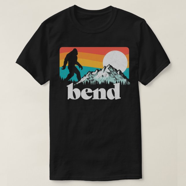 Bend Oregon Retro Bigfoot T-Shirt (Design vorne)